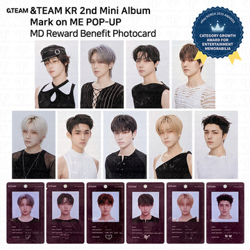 &TEAM KR 2nd Mini Album Mark on Me POP-UP MD リワード特典トレカ/IDカード