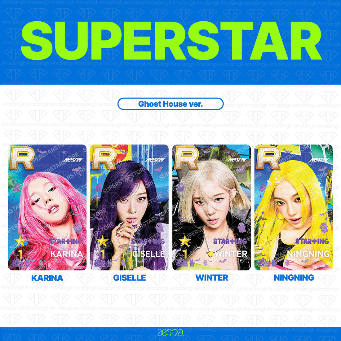 ［予約商品］aespa スーパースターシリーズトレカ SUPERSTAR SM Series STAR+ING : Ghost House