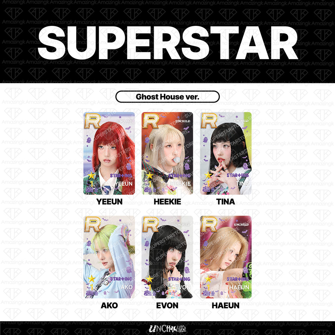 ［予約商品］UNCHILD スーパースターシリーズトレカ SUPERSTAR HighUp Series STAR+ING : Ghost House Photocard