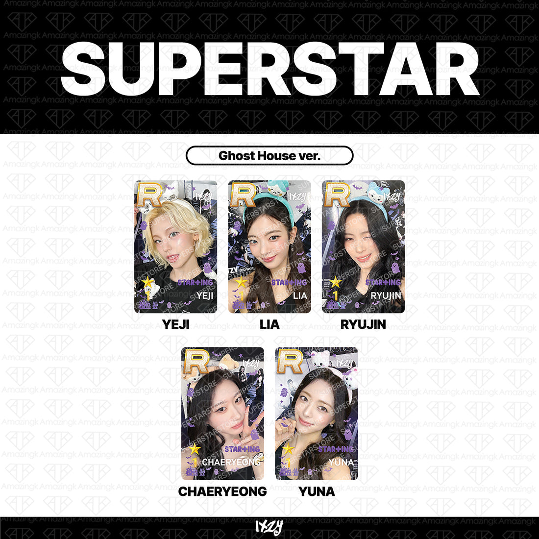 ［予約商品］ITZY スーパースターシリーズトレカ SUPERSTAR JYP Series STAR+ING : Ghost Hous