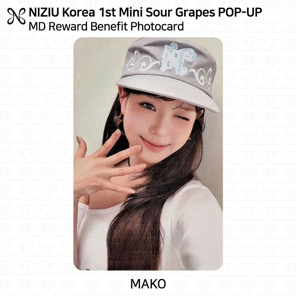 NiziU Korea 1st Mini Album Sour Grapes POP-UP STORE Official MD5万ウォン購入特典トレカ