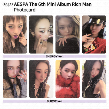 AESPA The 6th Mini Album Rich Man 公式トレカ (Energy ver./Burst ver.)