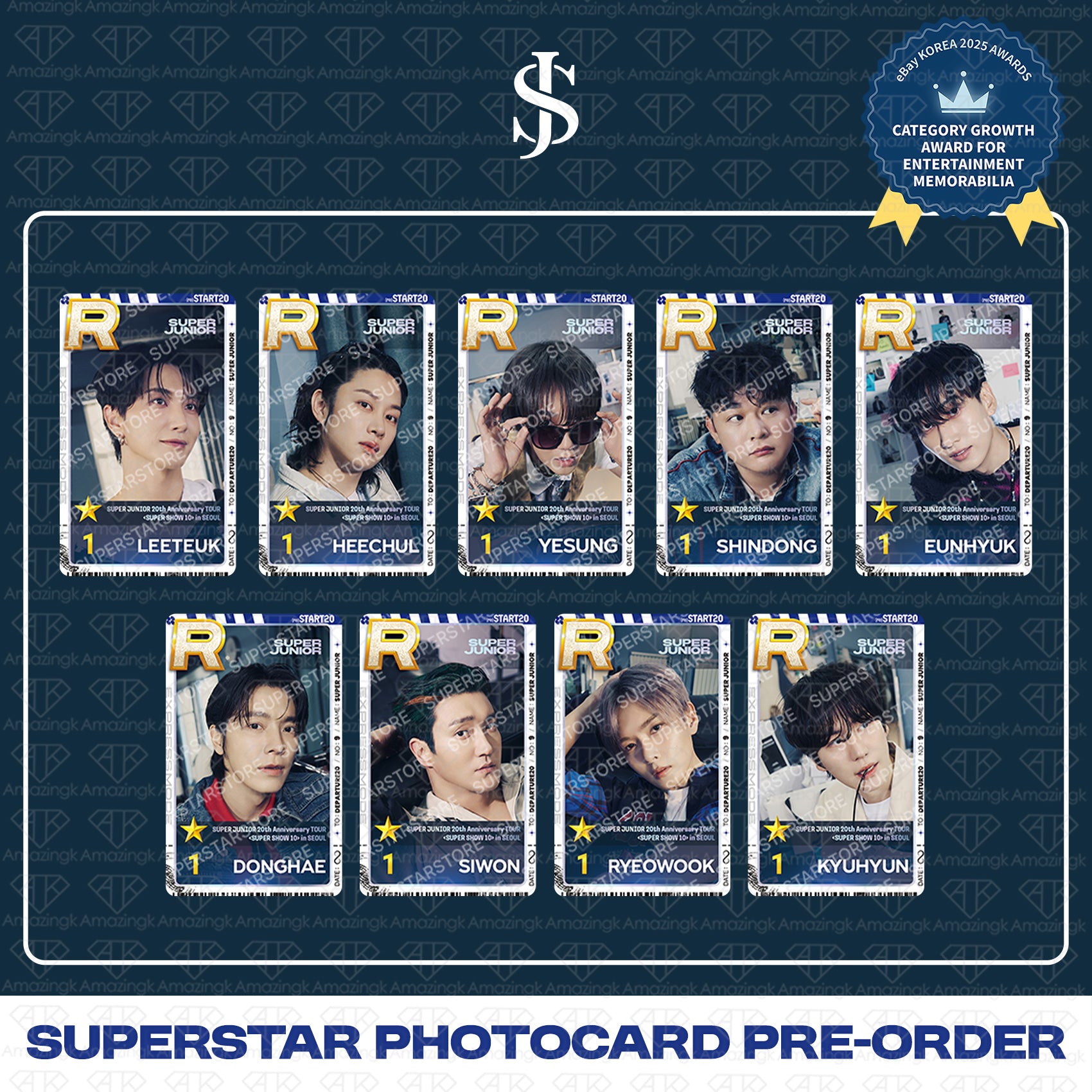 予約商品］SUPER JUNIOR スーパースターシリーズトレカ SUPERSTAR SM