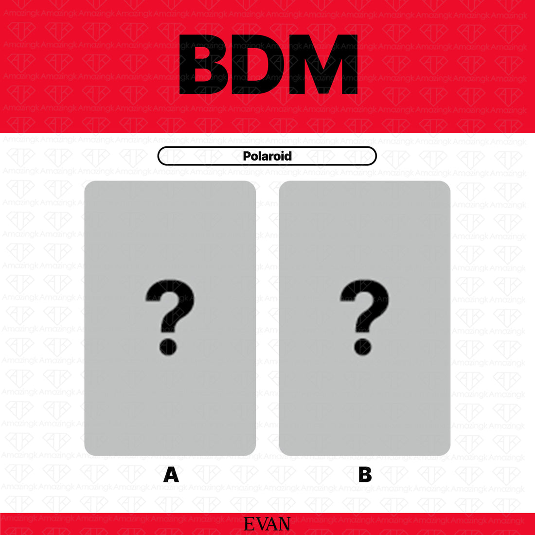 ［予約商品］EVAN 1st Mini Album DEATH OF ME 予約購入店舗特典トレカ (BDM, Everline, MakeStar, MusicKorea, MusicPlant, NYMUSIC, Soundwave, Weverse Shop)