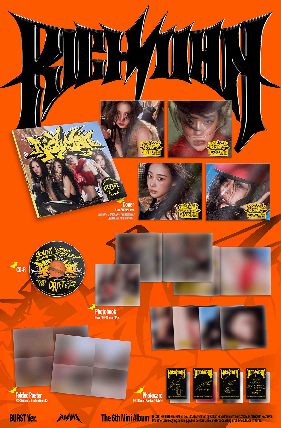 AESPA 6th Mini Album Rich Man (BURST ver.)