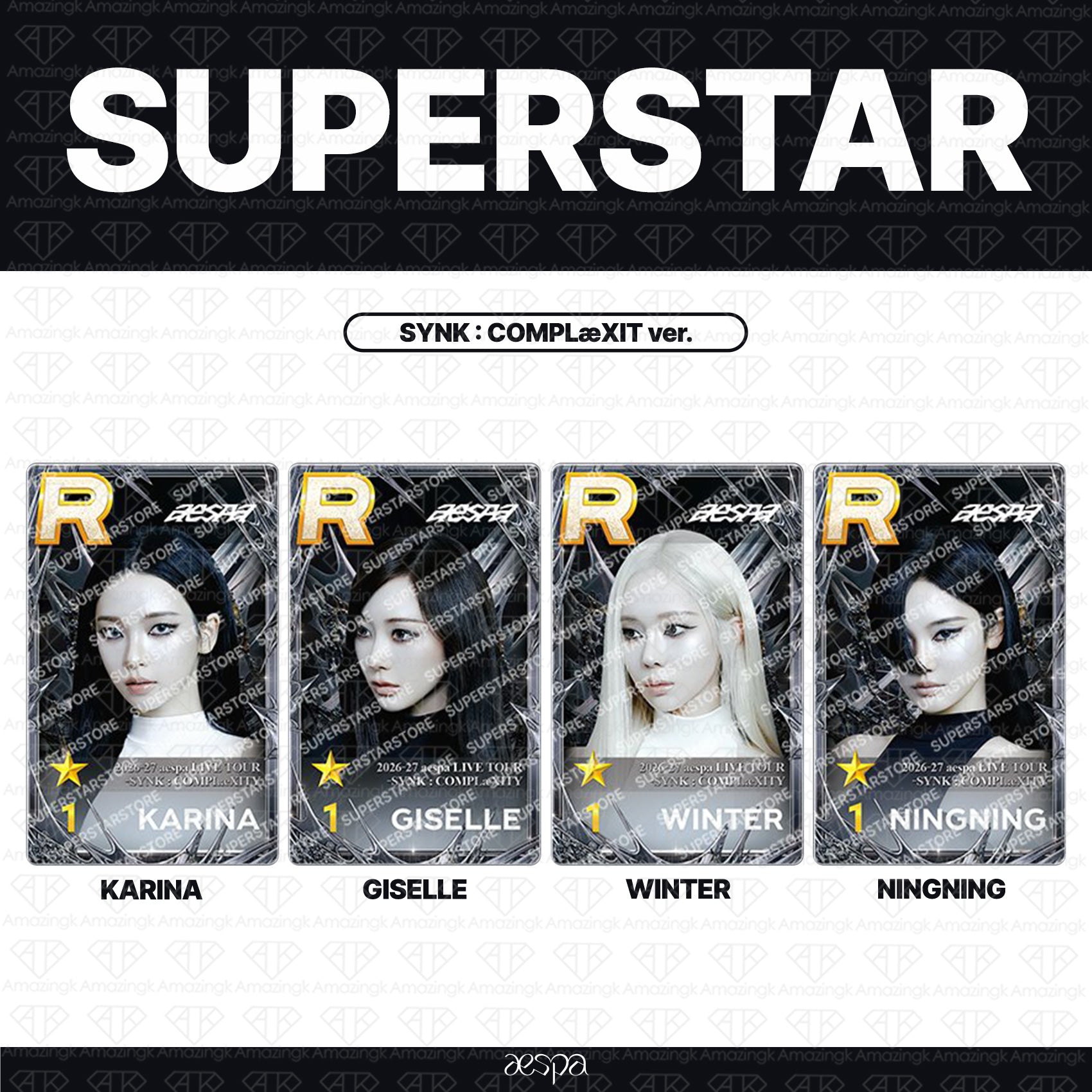 aespa SUPERSTAR トロント US トレカ 4枚セット AESPA